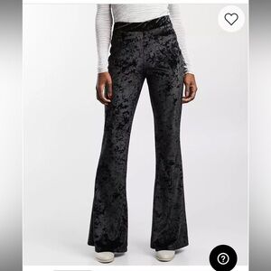 Crushed Velvet Bell Bottoms Stretchy Flare Pants Whimsigoth, Witchy, 70s Boho